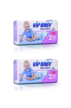 Vip Baby Active&soft 2 Mini 40 Adet 2li Set Bebek Bezi