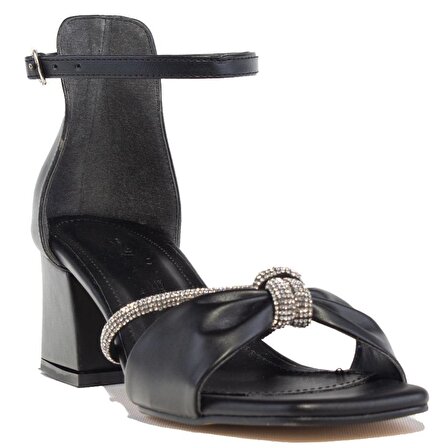 Dagoster DZA07-92823190 Siyah Abiye Topuklu Kadın Ayakkabı