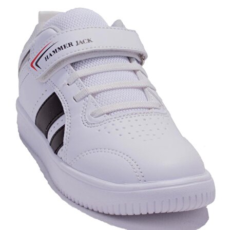Hammer Jack 49072 Lines Beyaz Siyah Ortopedik Günlük Erkek Çocuk Spor Ayakkabı