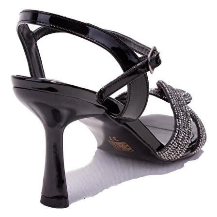Dagoster DZA07-405170B Siyah Taşlı Abiye Topuklu Kadın Ayakkabı