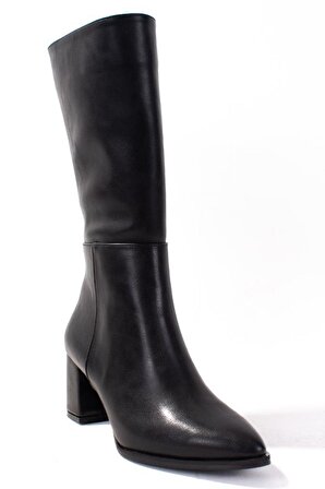 Dagoster DZA07-998800 Siyah Günlük Topuklu Kadın Çizme