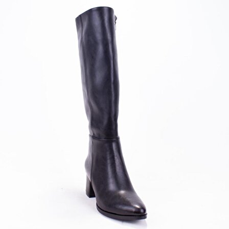 Dagoster DZA07-92822710 Siyah Klasik Topuklu Kadın Çizme