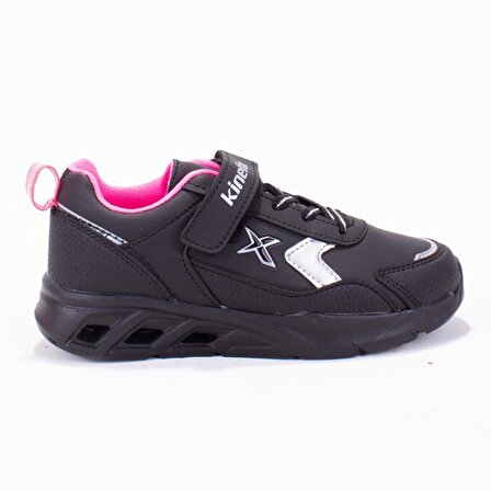 Kinetix Fergus Pu Siyah Fuşya Günlük Kız Çocuk Spor Ayakkabı