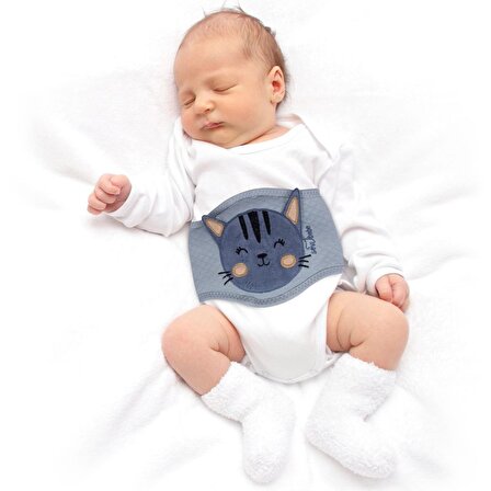 Sevi Bebe Gaz Giderici Kiraz Çekirdekli Patik+Gaz Giderici Kiraz Çekirdekli Bebek Bel Bandı Set