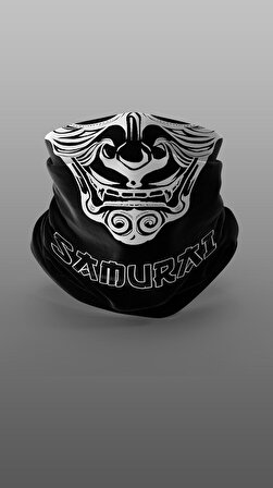 Black Samurai Motorcu Buff Maske Outdoor Boyunluk Unisex Bandana