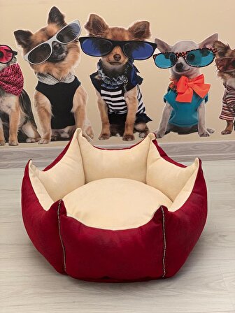 Mady Aksesuar Özel Tasarım Taş Detaylı Kedi Köpek Yatağı 50 cm 