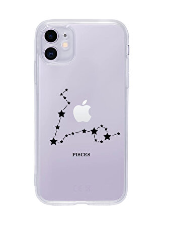 iPhone 11 Balık Yıldız Desenli Şeffaf Telefon Kılıfı