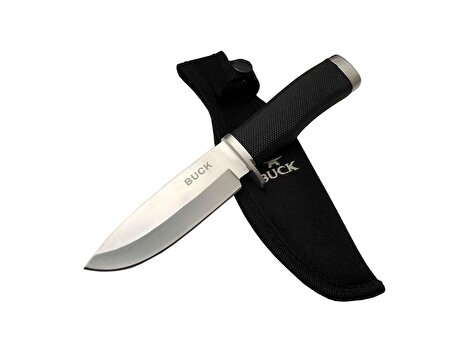 Buck 7-7 Siyah Av / Outdoor Bıçak 22cm - Siyah Sap, Kılıflı