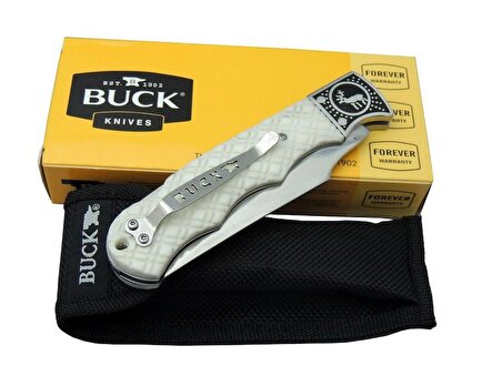 Buck Knives BK-006WY Çakı 23 cm - Geyikli Sap, Kılıflı, Kemerlikli