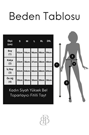 Kadın Siyah Yüksek Bel Toparlayıcı Fitilli Tayt