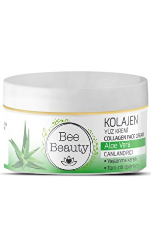 Bee Beauty Kolajen Tüm Cilt Tipleri İçin Aloe Veralı Su Bazlı Yağsız Nemlendirici Yüz Bakım Kremi 50 ml