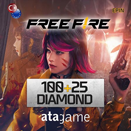 Free Fire 100 + 25 Elmas EU/TR
