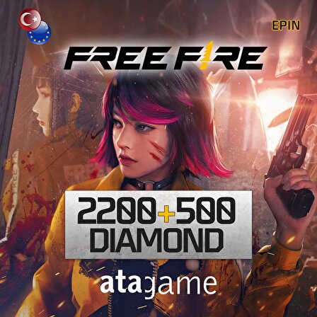 Free Fire 2200 + 500 Elmas EU/TR