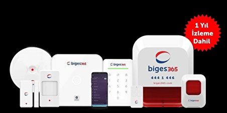 Biges BGS365-BK-4G-W IoT Smart Kablosuz Alarm Seti Ultra Ev/İşyeri 1 Yıl İzleme