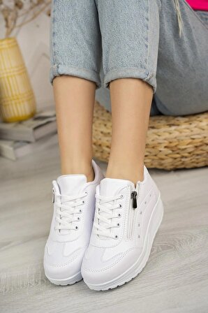 Tomiross Garantili Kadın Beyaz Günlük Rahat Sneaker Ayakkabı BIANA-9632
