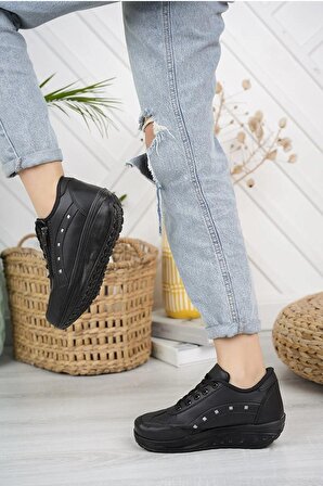 Tomiross Garantili Kadın Siyah Günlük Rahat Sneaker Ayakkabı BIANA-9632