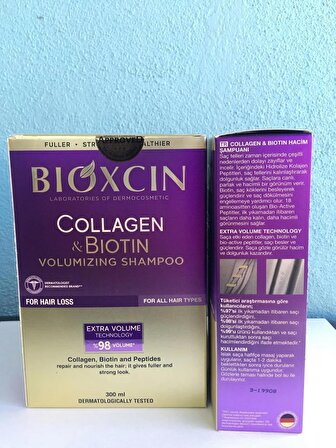 Bıoxcın Collagen Bıotın Hacim Şampuan 2'li Set