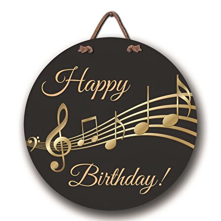 Bebeloya Happy Birthday Yazılı Melodi Temalı Kapı Süsü ve Duvar Dekoru - Özel Günleri Kutlayın!