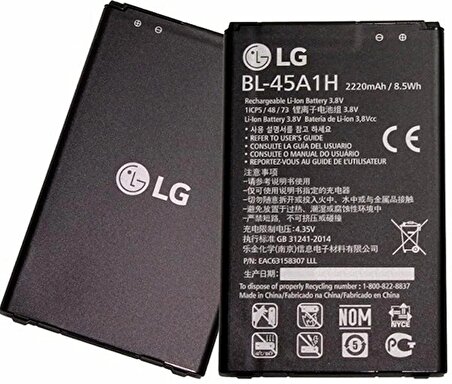 LG K10 Batarya LG BL-45A1H Uyumlu Yedek Batarya