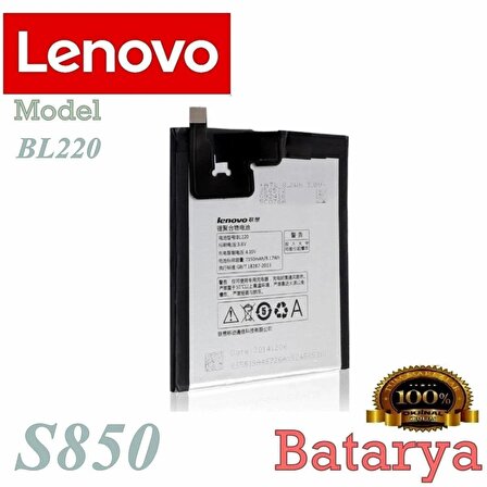 Lenovo S850 Batarya Lenovo BL220 Uyumlu Yedek Batarya