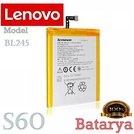 Lenovo S60 Batarya Lenovo BL245 Uyumlu Yedek Batarya