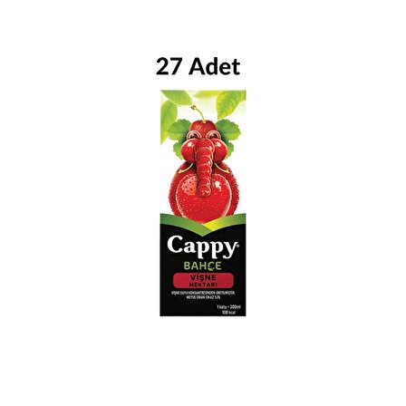 Cappy Bahçe Vişne Aromalı Meyve Suyu 200 ml 27'li