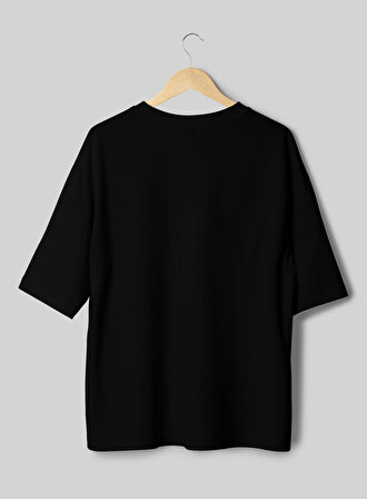 X7 Koleksiyonu Siyah Basic Oversize T-shirt