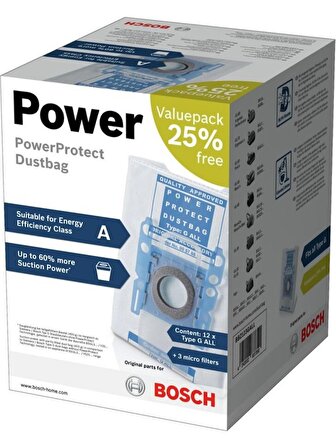 Bosch G ALL Power Protect Uyumlu Toz Torbası - 12 Adet (%100 İthal A+ Kalite)