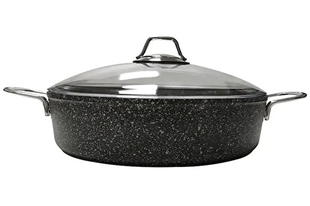 FALEZ Black Line 24 cm Granit Karnıyarık Tenceresi