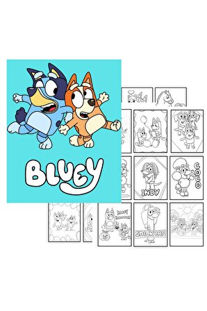 Bluey Boyama Defteri Bluey Eğitici Defter Bluey Aktivite Defteri Bluey Set