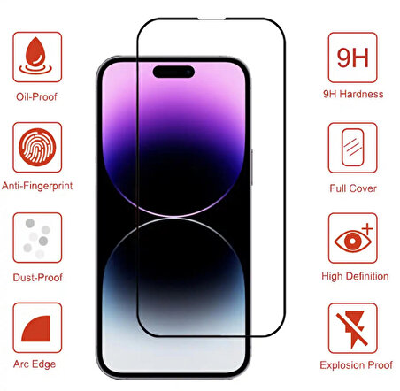Blue Spectrum Apple Uyumlu Iphone 15 Pro Max Ekran Koruyucu Tam Kaplayan Seramik 