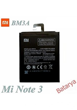 Xiaomi Mi Note 3 Batarya Xiaomi Mi BM3A Uyumlu Yedek Batarya