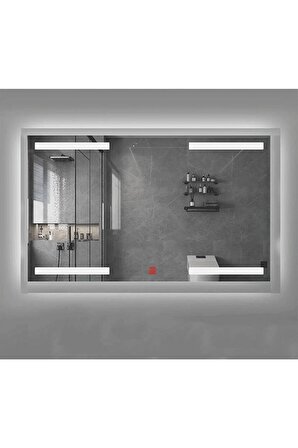 (h)50x70 cm Buğu Çözücülü Kumlamalı Banyo Aynası