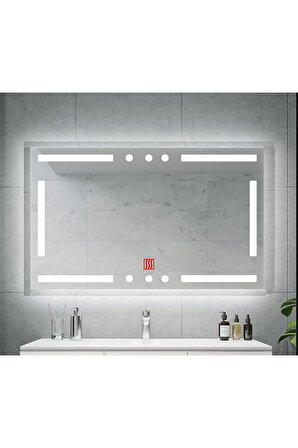 (h)50x70 cm Buğu Çözücülü Kumlamalı Banyo Aynası