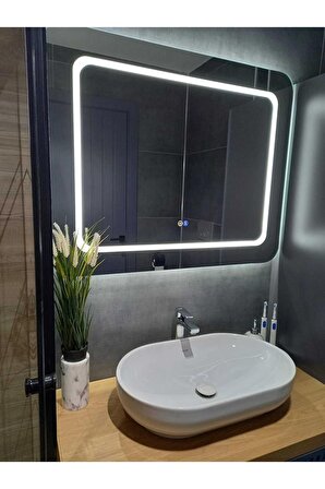 Bluetoothlu Banyo Aynası Buğulanmayan Ayna 80x100