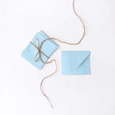Minik zarf, 7x9 cm  10 adet (Açık Mavi)