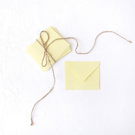 Minik zarf, 7x9 cm  10 adet (Açık Sarı)