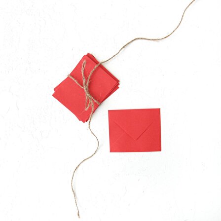 Minik zarf, 7x9 cm  10 adet (Kırmızı)