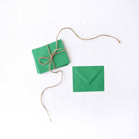 Minik zarf, 7x9 cm  10 adet (Koyu Yeşil)
