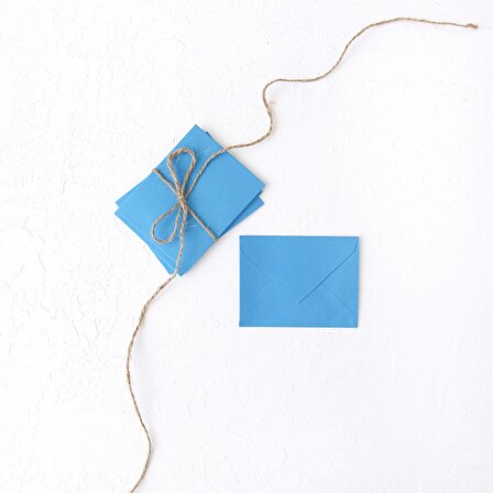 Minik zarf, 7x9 cm  10 adet (Koyu Mavi)