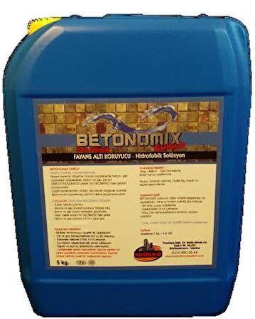 BETONOMIX SHIELD-(Fayans altı) Şap Koruyucu Su İtici Solüsyon 5 kg