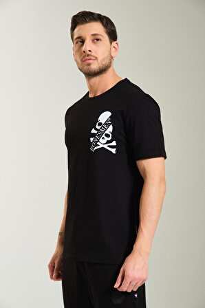 BONESMEN Yuvarlak Yaka T-shirt Double Skull
