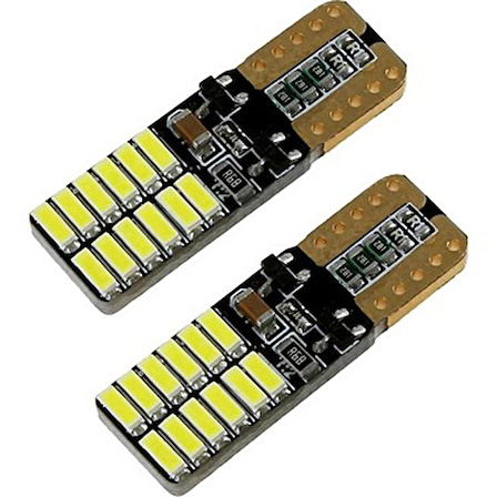 T10 Dipsiz SMD Park Ampulü 24 Ledli – Beyaz