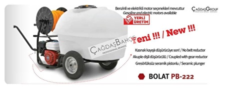 Bolat PB-122 Benzinli Akuble İlaçlama Makinesi 100 Litre 6.5 Hp