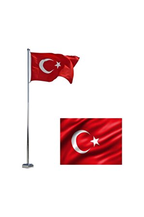 100x150 Türk Bayrağı Tek Kat Alpaka Kumaş