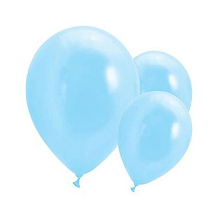 Benim Marifetlerim Metalik Açık Mavi Balon 12 inch 5 Adet