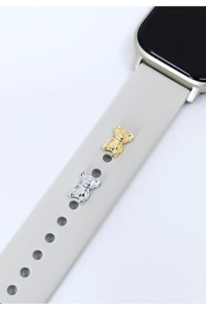 Apple Watch Uyumlu Ayıcık Figürlü Kordon Aksesuar Smartwatch Charm