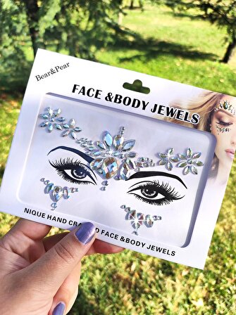 BP Tattoo Daisy Işıltılı Holografik Yüz Taşı Face Gems Sticker