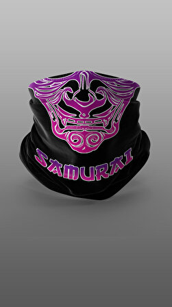 Purple Samurai Motorcu Buff Maske Outdoor Boyunluk Unisex Bandana