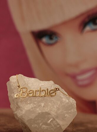 14 Ayar Altın Barbie İsim Kolye 
